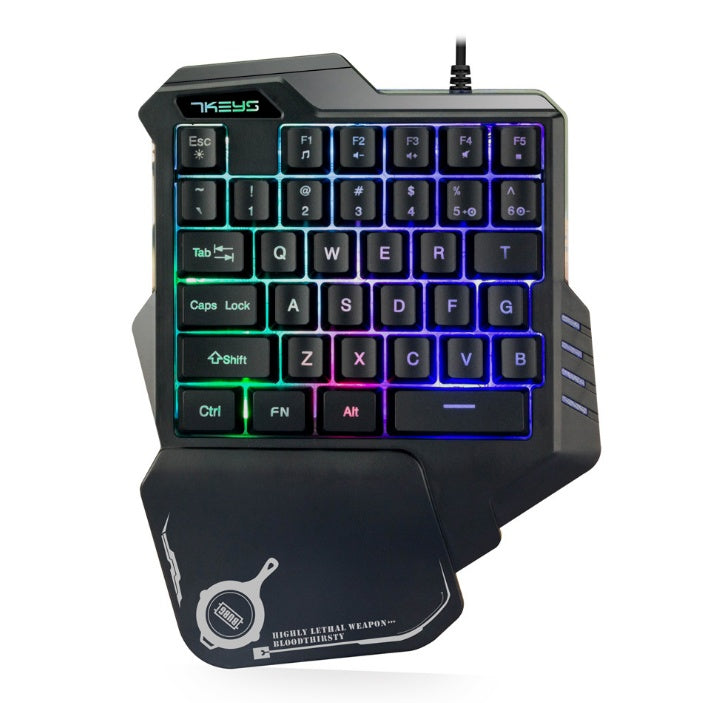 One-Handed Mechanical Gaming Keyboard – RGB Backlit