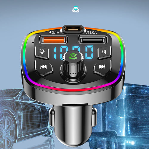 Bluetooth FM Transmitter – Hands-Free Car Kit & USB Charger