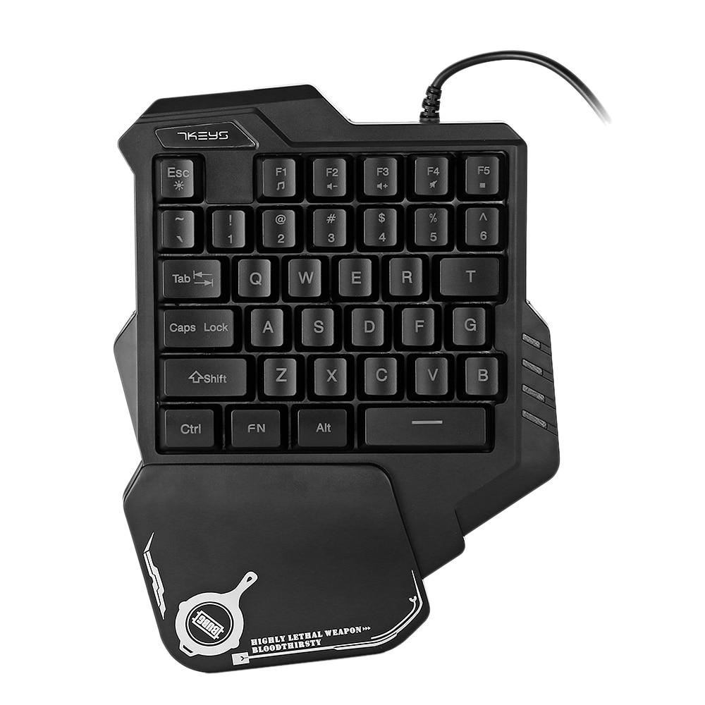 One-Handed Mechanical Gaming Keyboard – RGB Backlit
