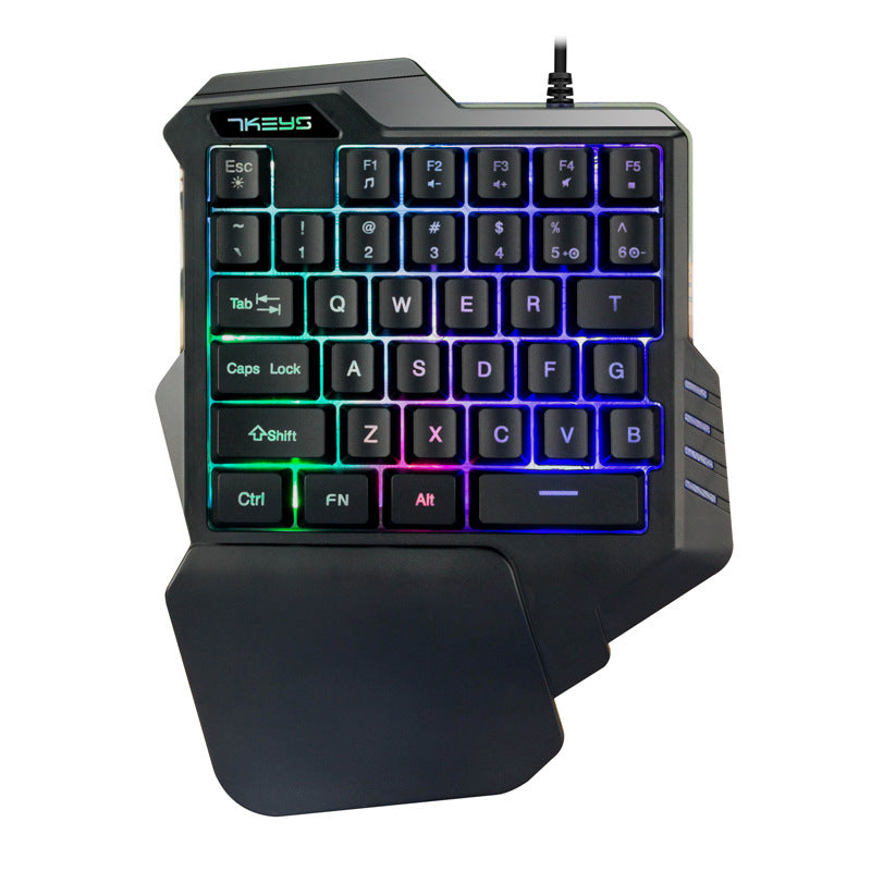 One-Handed Mechanical Gaming Keyboard – RGB Backlit